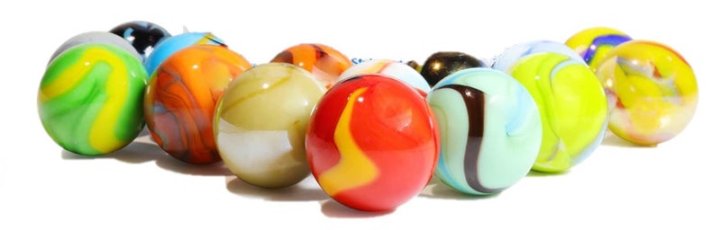 ACTIVITYYA Set of 12 Glass Shooter Marbles - Size: 7/8-inch (22mm) - Marble Games for Kids and Adults - Fun Colored Marbles for Games  Decorations  Centerpieces - Bulk Marbles - Image 3